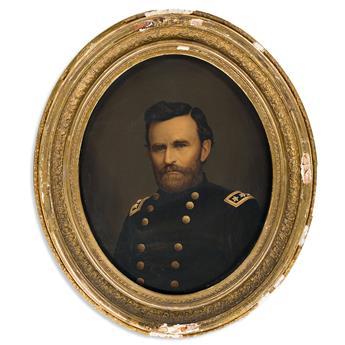 (ABRAHAM LINCOLN.) Elijah C. Middleton; lithographer. Untitled matched portraits of Lincoln and Grant in warranted oil colors.